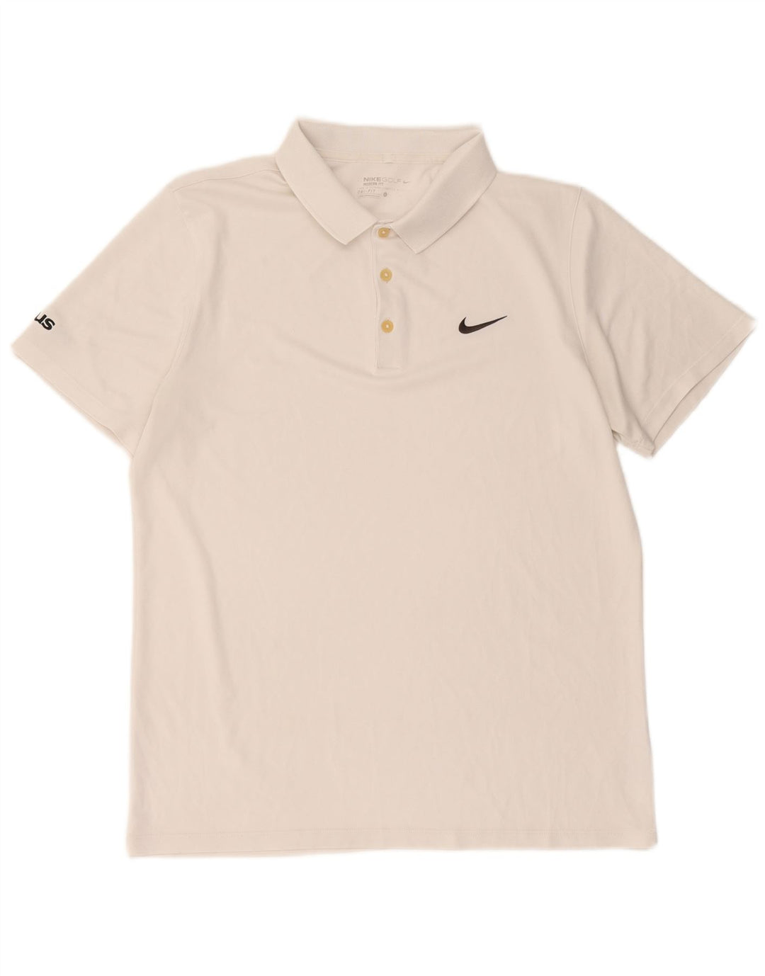 Męska koszulka polo Nike Dri Fit, duża, biała, poliestrowa