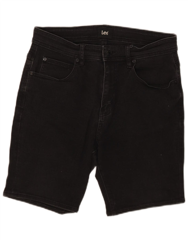 Damskie spodenki jeansowe Lee, duże, W32, czarne, bawełniane