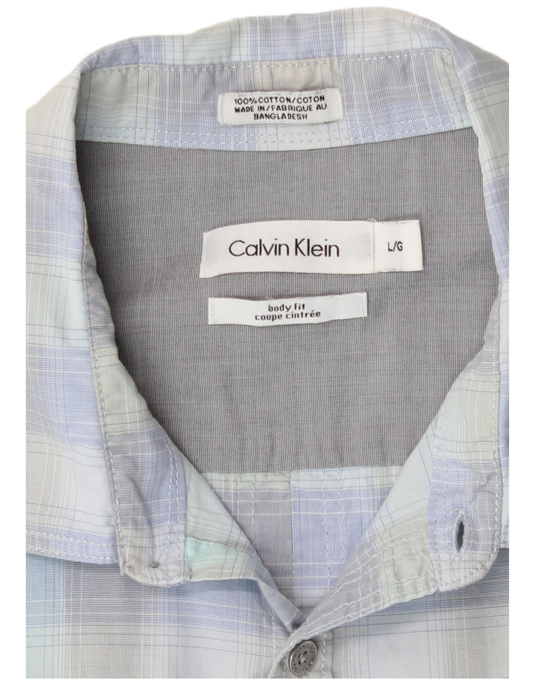 Koszula męska Calvin Klein, duża, niebieska, bawełniana w kratę