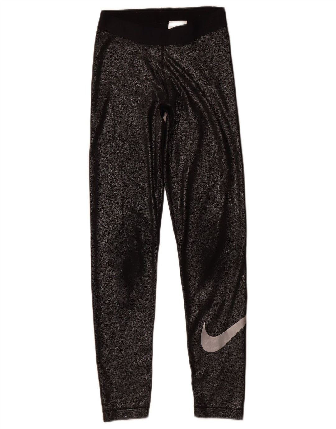 Damskie legginsy NIKE Dri Fit Graphic UK 8, małe, czarne, poliestrowe
