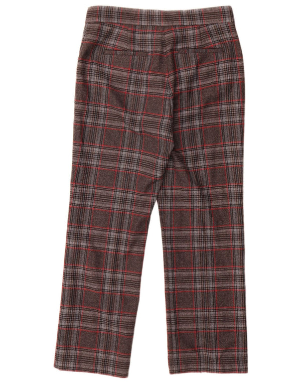 Proste spodnie damskie Max & Co. UK 8 Small W26 L30 Szara kratka