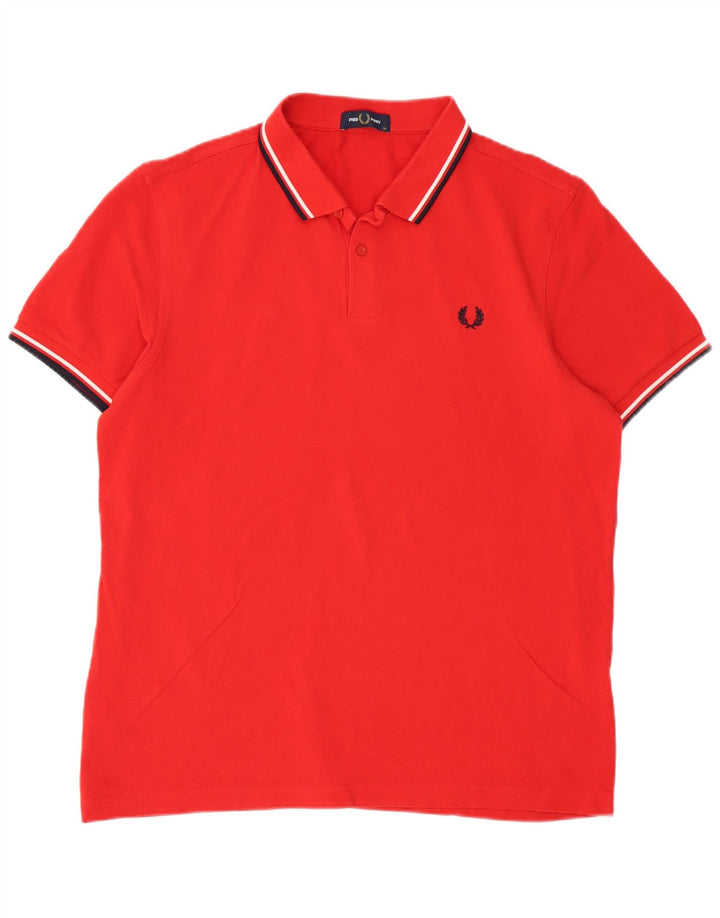 Męska koszulka polo Fred Perry XL, czerwona, bawełniana