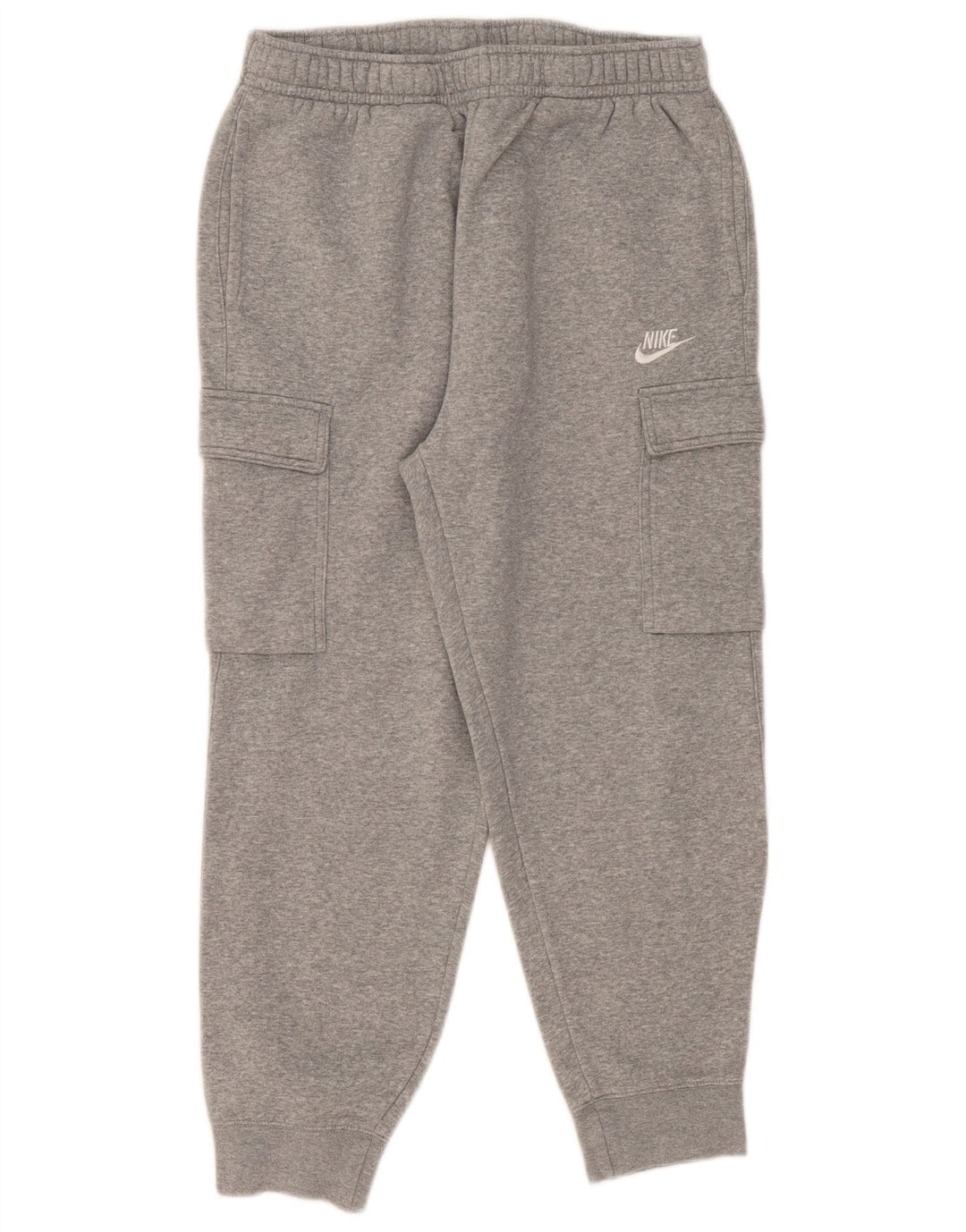 Męskie spodnie dresowe Nike Cargo Joggers, średnioszare, bawełniane