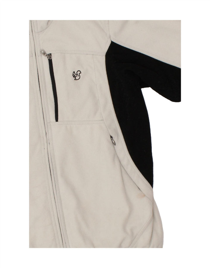 BAILO Womens Fleece Jacket UK 12 Medium White Colourblock Polyester Vintage Bailo and Second-Hand Bailo from Messina Hembry 