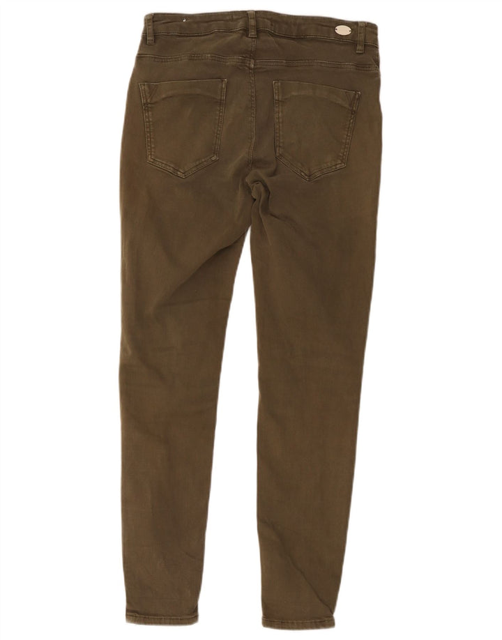 Damskie krótkie jeansy Zara EU 40 Medium W30 L26, bawełna khaki
