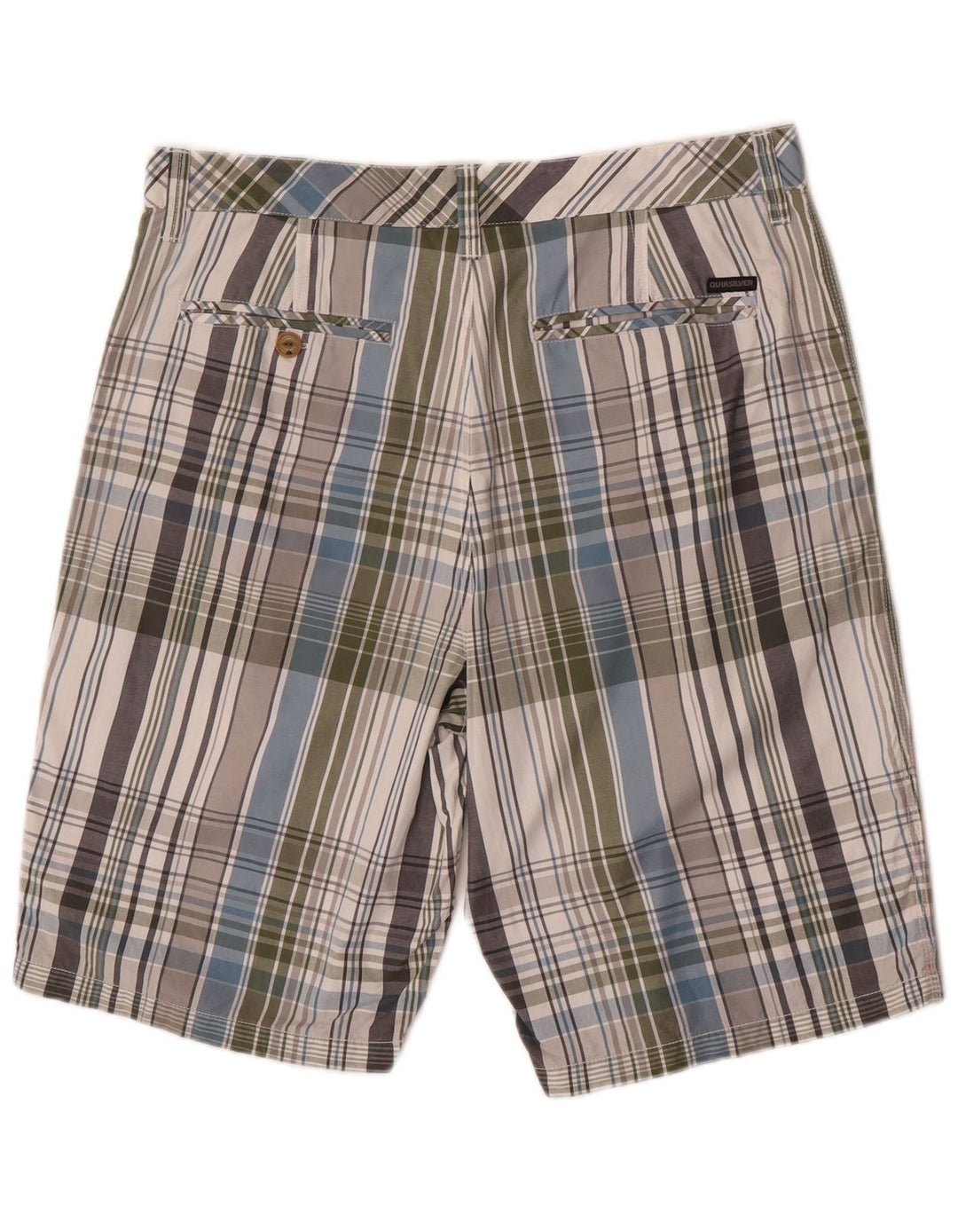 Męskie spodenki chino Quiksilver W34, duża, wielobarwna, bawełniana krata