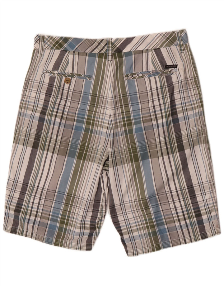 Męskie spodenki chino Quiksilver W34, duża, wielobarwna, bawełniana krata