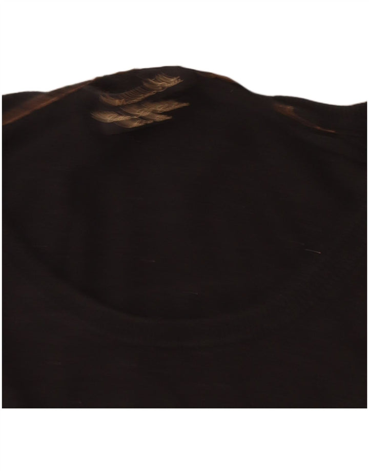 Męski sweter Massimo Dutti z dekoltem w łódkę, mały, czarny, bawełniany