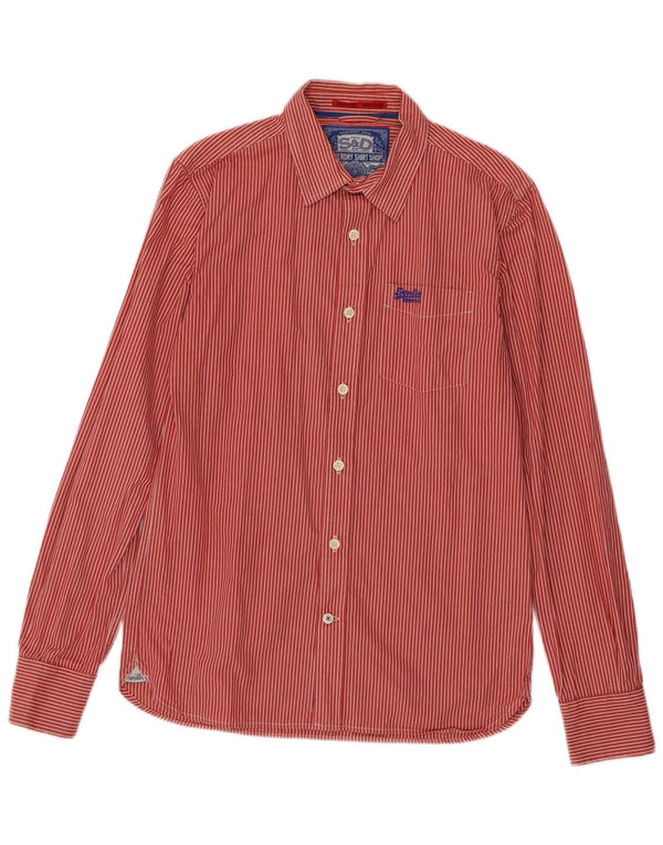 Koszula męska Superdry, duża, bawełniana w czerwone prążki