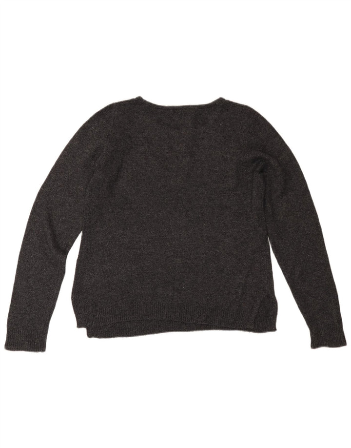 Damski sweter MONSOON z dekoltem w łódkę UK 12, średnioszary, bawełniany