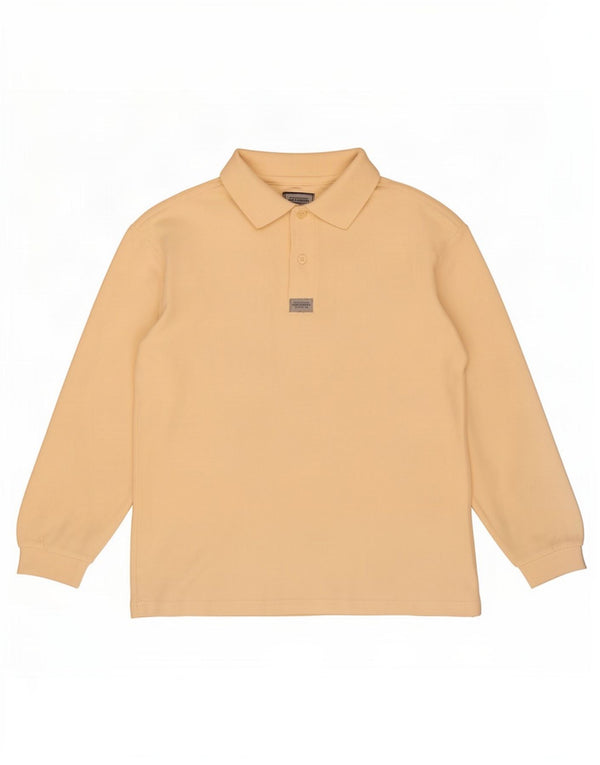 Levi's Mens Long Sleeve Polo Shirt Small Yellow Cotton