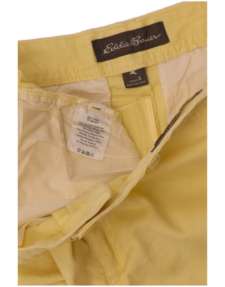 Damskie spodenki Chino EDDIE BAUER US 6 Medium W32 Żółta bawełna