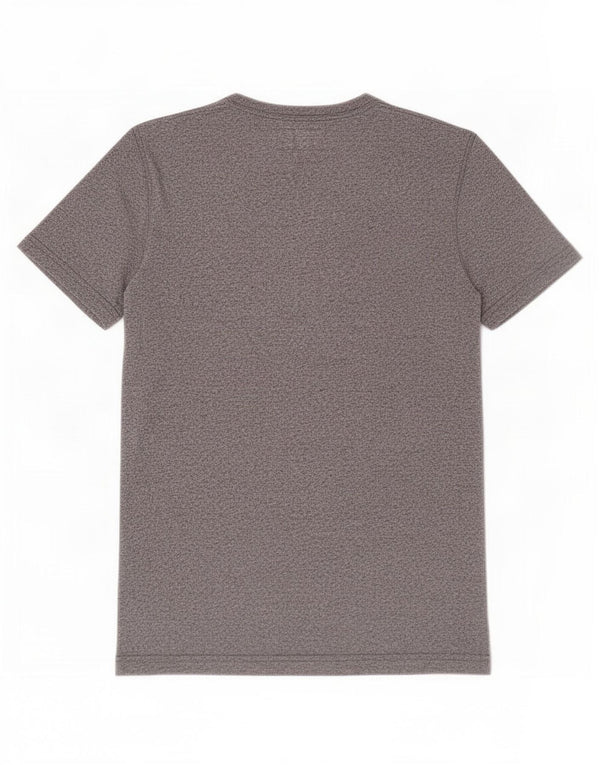 T-shirt męski Abercrombie & Fitch, mały, szary, z bawełny w plamki