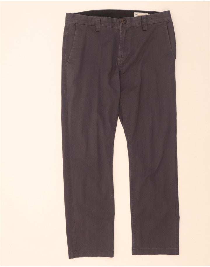 Męskie proste spodnie chino Volcom W34 L32 szara bawełna