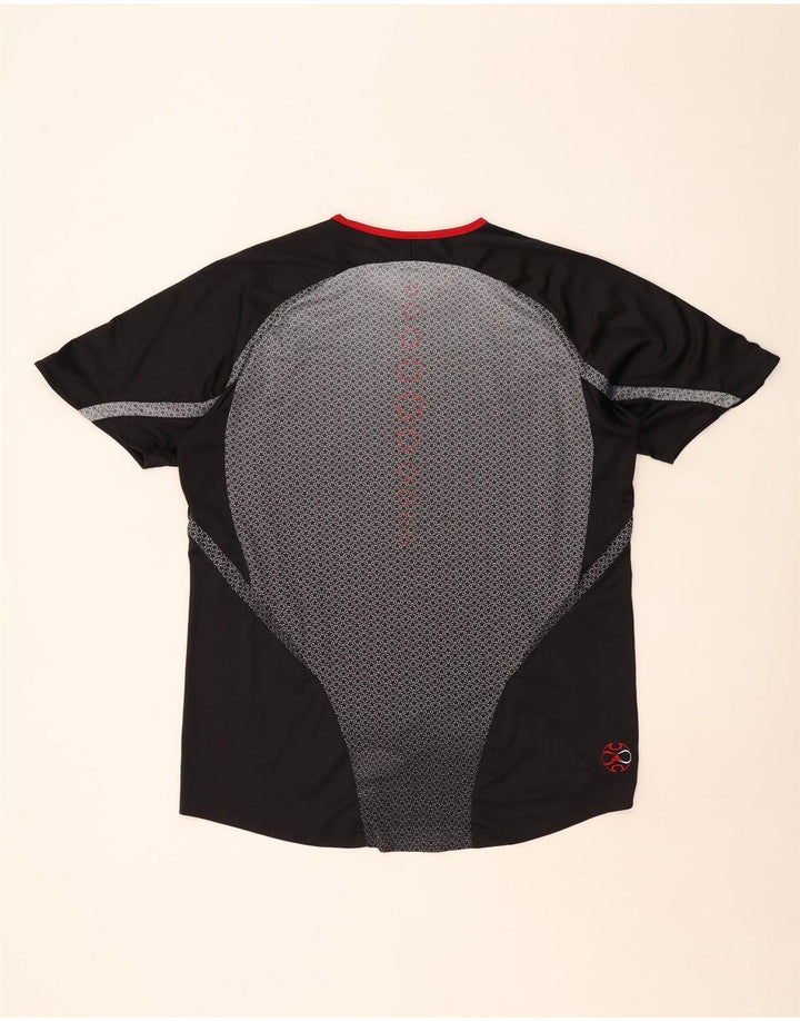 Męski T-shirt ADIDAS Climacool, top XL, czarny poliester z blokami kolorów