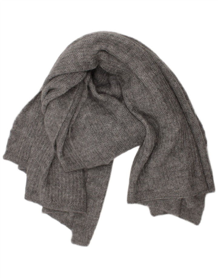Amerykański szalik damski w stylu vintage, prostokątny, jeden rozmiar, szary