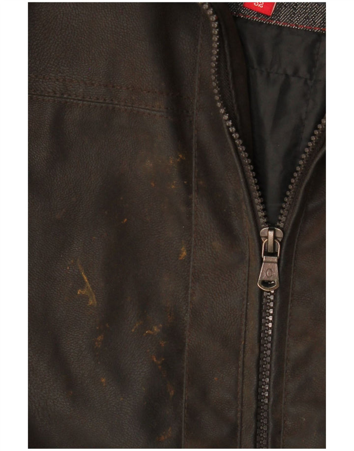 CANSON Męska kurtka ze sztucznej skóry EU 52 XL, brązowy polietylen