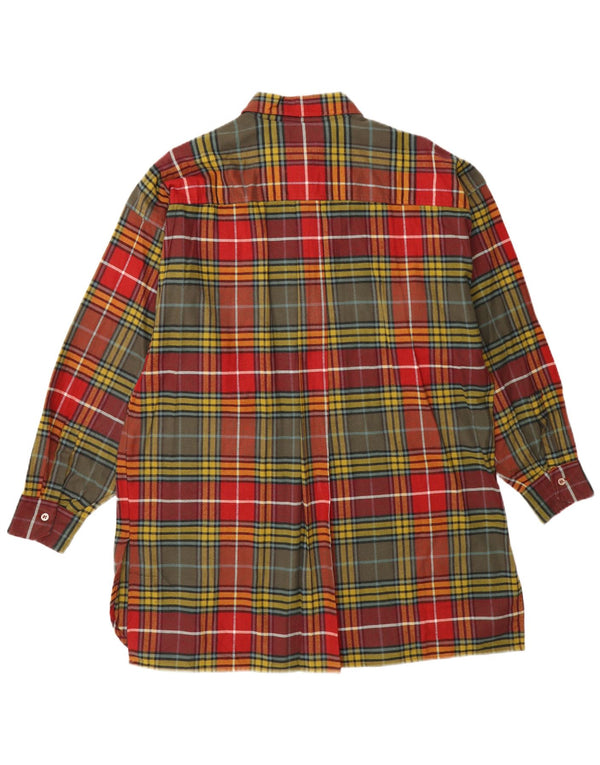 Blues Club Womens Flannel Shirt Dress EU 46 XL Multicoloured Plaid Cotton