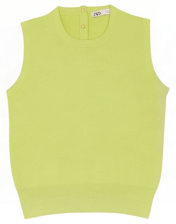 Kamizelka damska Zara Top UK 8 Small Green Viscosose