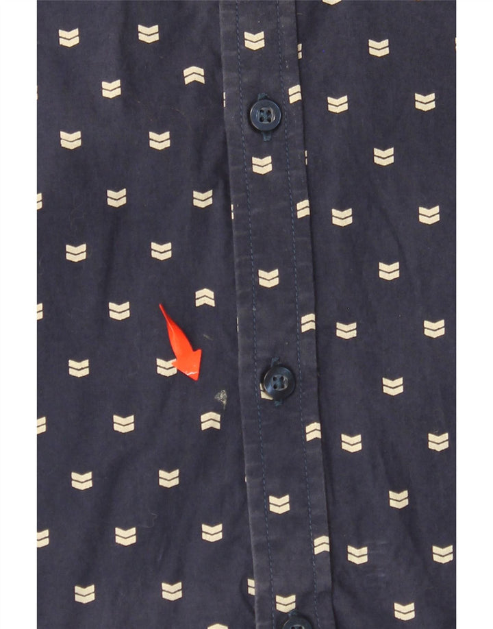 BILLABONG Męska koszula slim fit z krótkim rękawem, średnia, granatowa, bawełniana w cętki