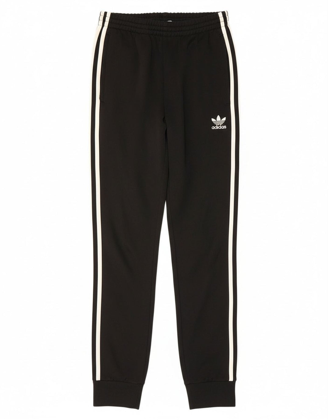Męskie spodnie dresowe Adidas, małe, czarne, poliestrowe