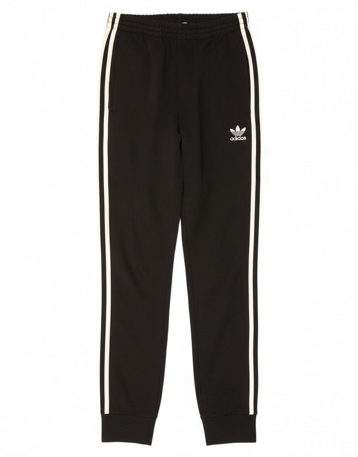 Męskie spodnie dresowe Adidas, małe, czarne, poliestrowe
