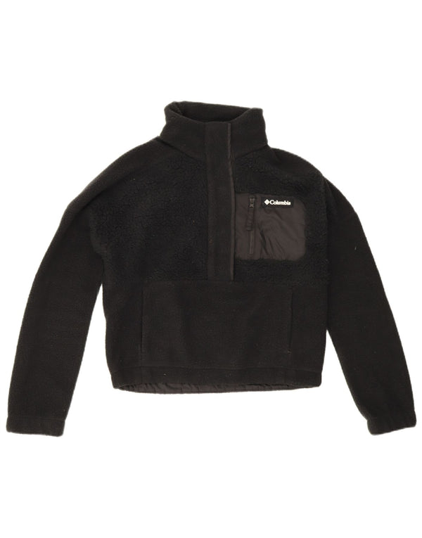 Damski sweter oversize z zamkiem błyskawicznym i polarem Columbia UK 6 XS, czarny poliester