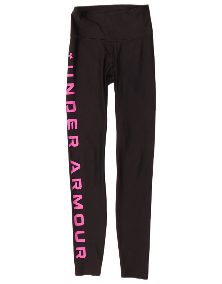 Damskie legginsy Under Armour Graphic UK 4 XS, czarne, poliestrowe