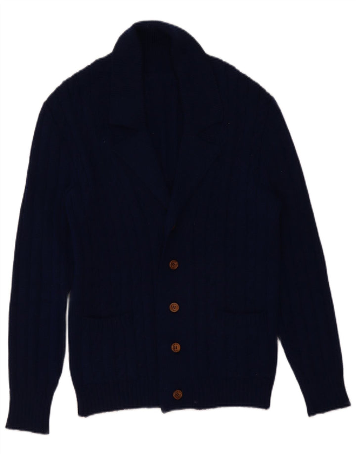 Sweter męski w stylu vintage, mały, granatowy