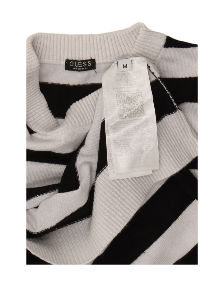 Damski sweter Guess z graficznym wycięciem pod szyją, UK 12, średni biały wiskoza