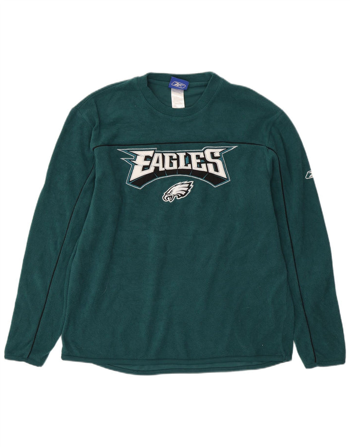 Męski sweter polarowy REEBOK Philadelphia Eagles Graphic, mały, zielony