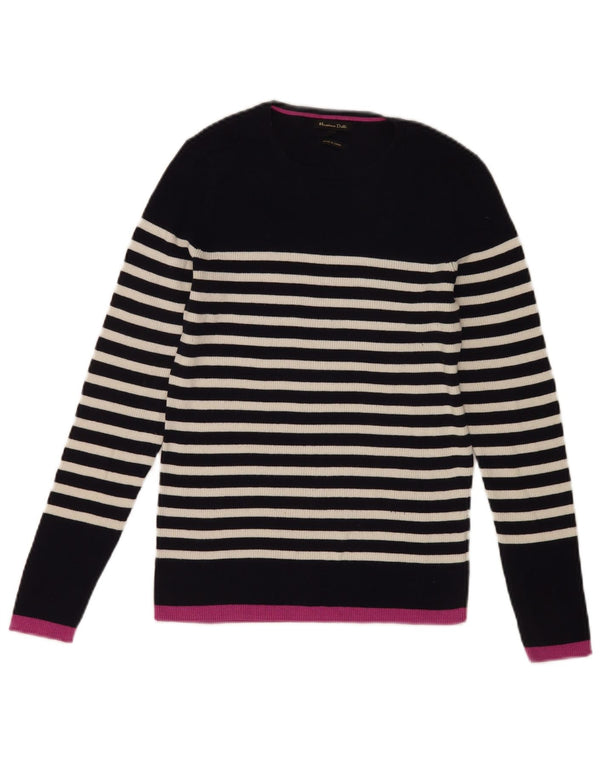 Sweter damski Massimo Dutti z okrągłym dekoltem UK 12, średni granatowy