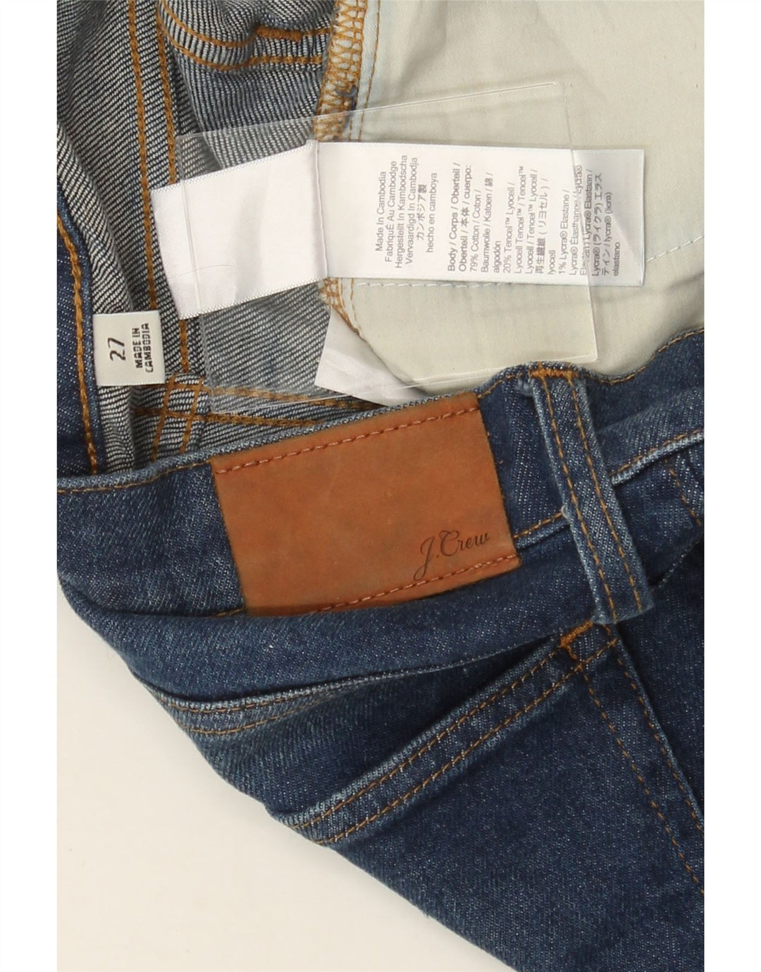 J. CREW Womens Bootcut Cropped Jeans W27 L25 Blue Cotton Vintage J. Crew and Second-Hand J. Crew from Messina Hembry 