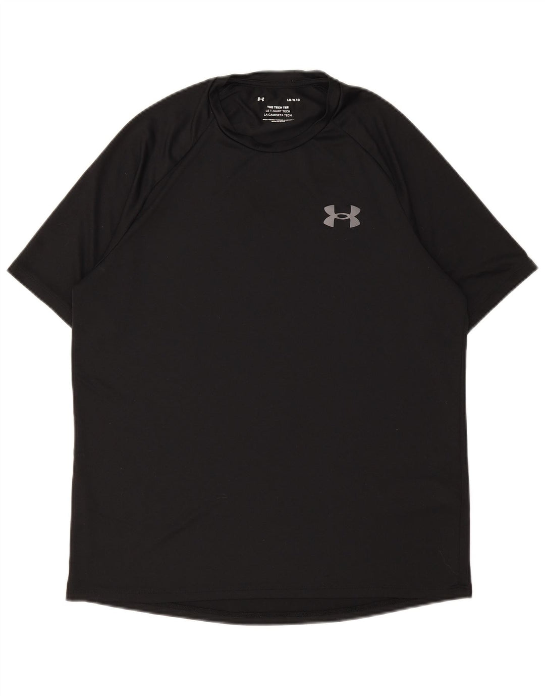 UNDER ARMOUR Mens T-Shirt Top Large Black Polyester