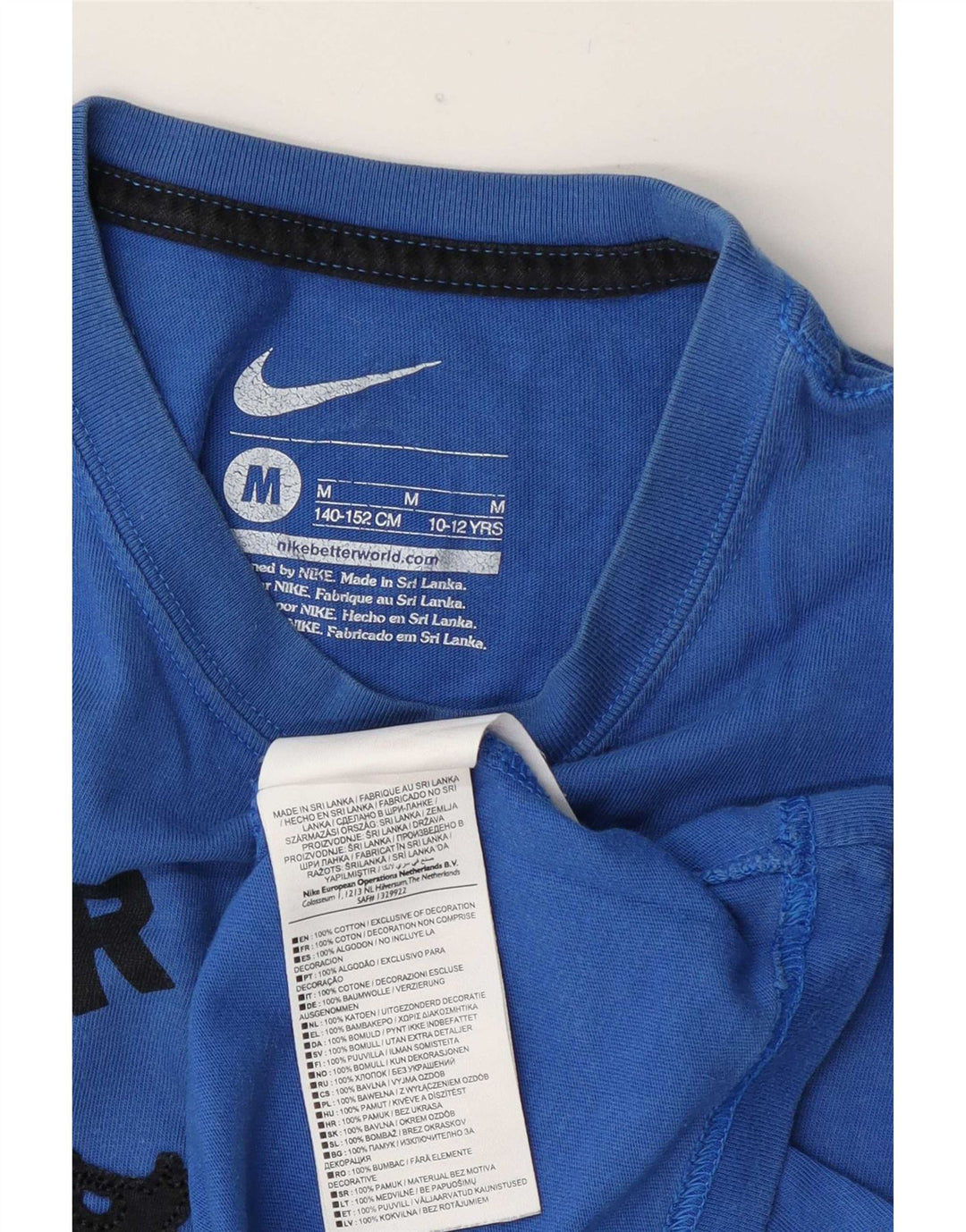 Chłopięcy T-shirt z grafiką Nike Inter Milan, 10-11 lat, średni niebieski, bawełniany