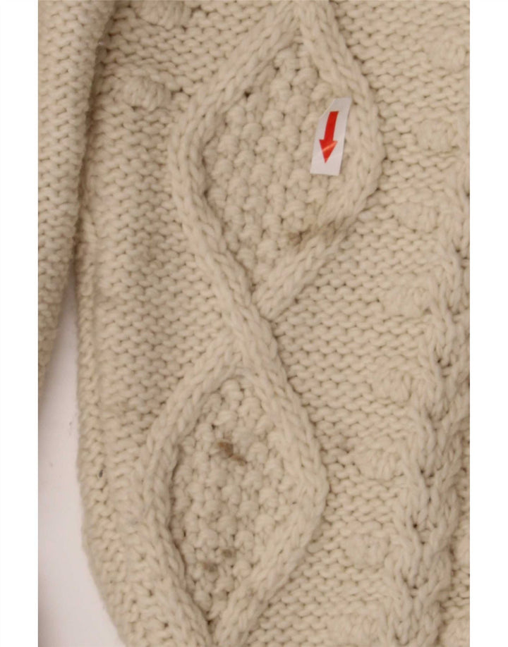 Damski sweter oversize z golfem Zara UK 16, duży, beżowy