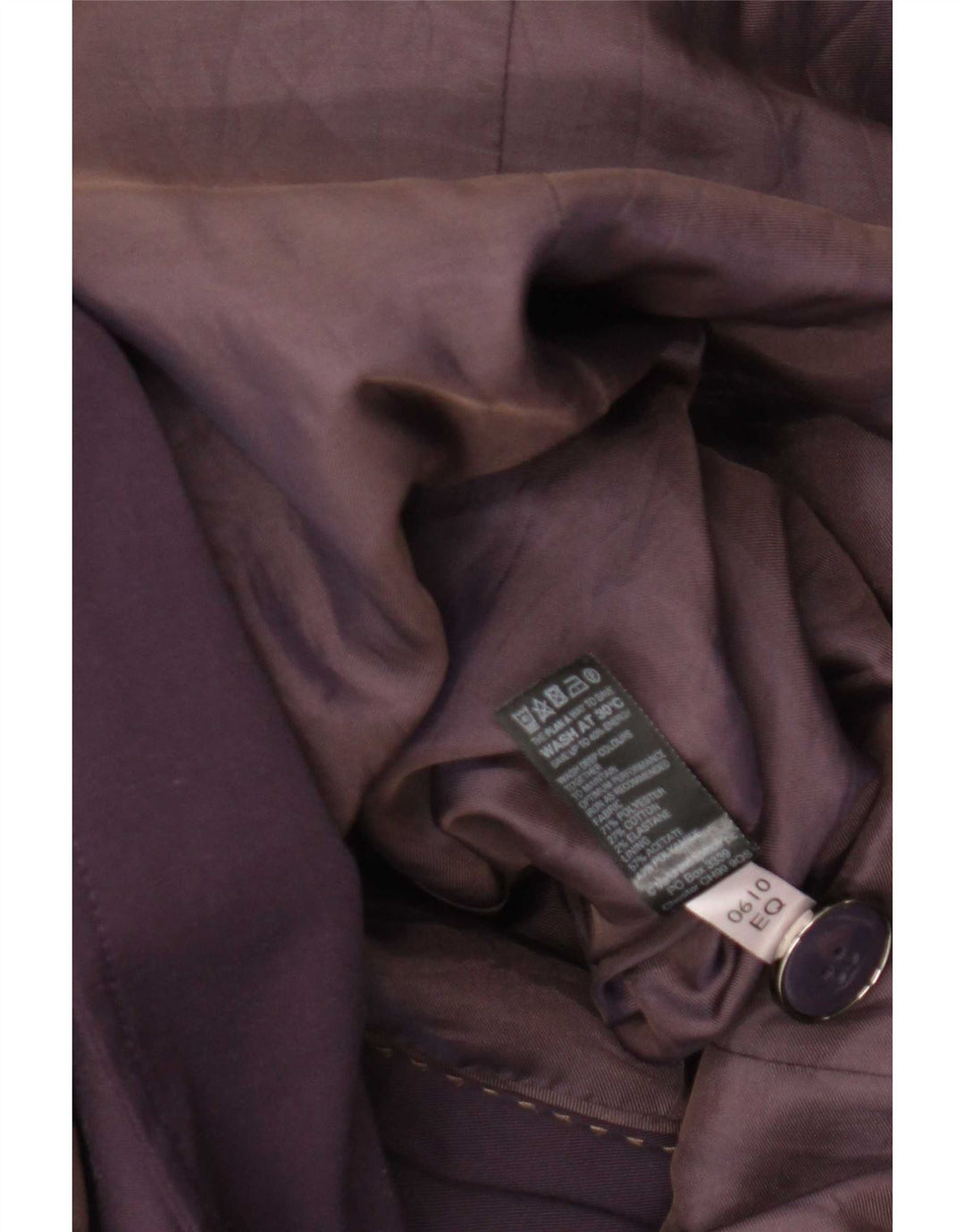Marks & Spencer Damski trencz z autografem, UK 18 XL, fioletowy poliester