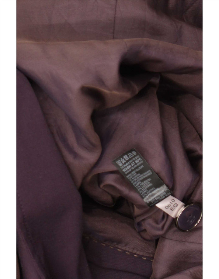 Marks & Spencer Damski trencz z autografem, UK 18 XL, fioletowy poliester