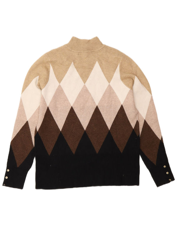 Marks & Spencer Damski sweter z golfem, UK 12, średni wielokolorowy