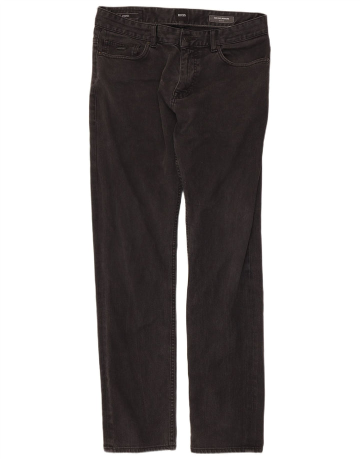 Damskie jeansy HUGO BOSS Delaware Slim W34 L32 Czarna bawełna