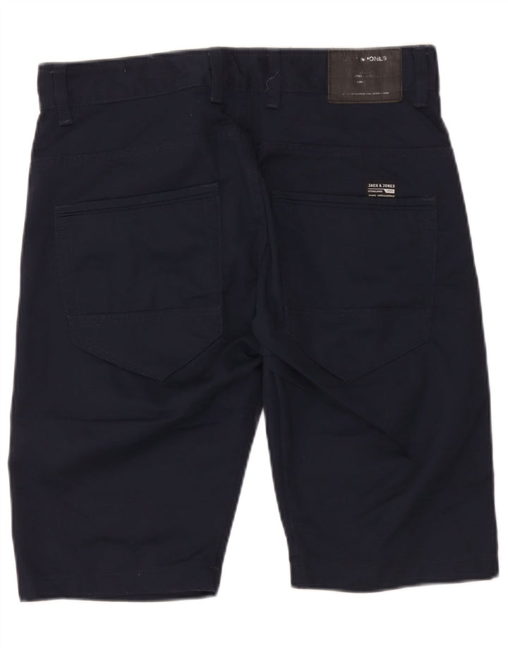 Męskie spodenki codzienne Jack & Jones, średnie W32, granatowe, poliestrowe