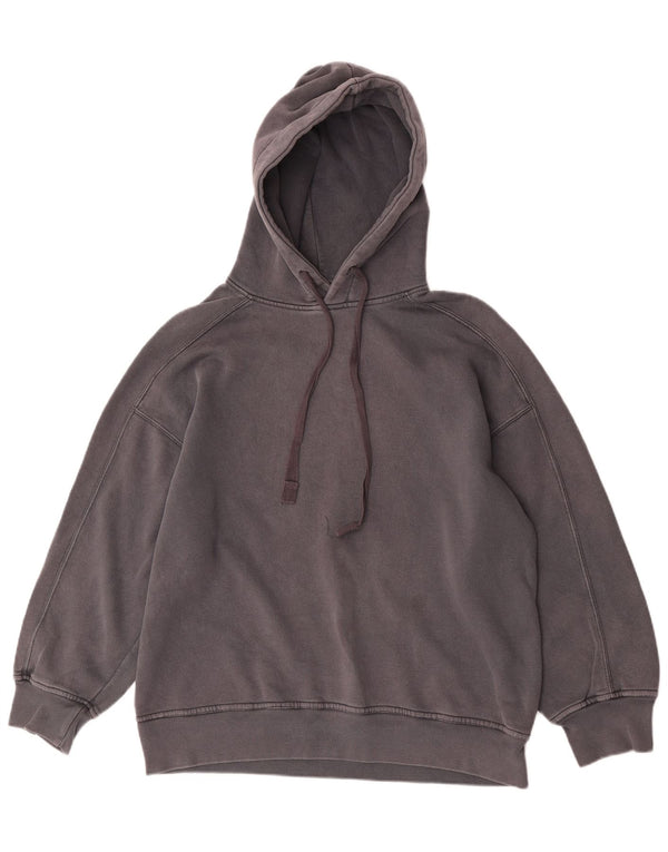 Damski sweter oversize z kapturem Zara UK 10 Small, szary, bawełniany