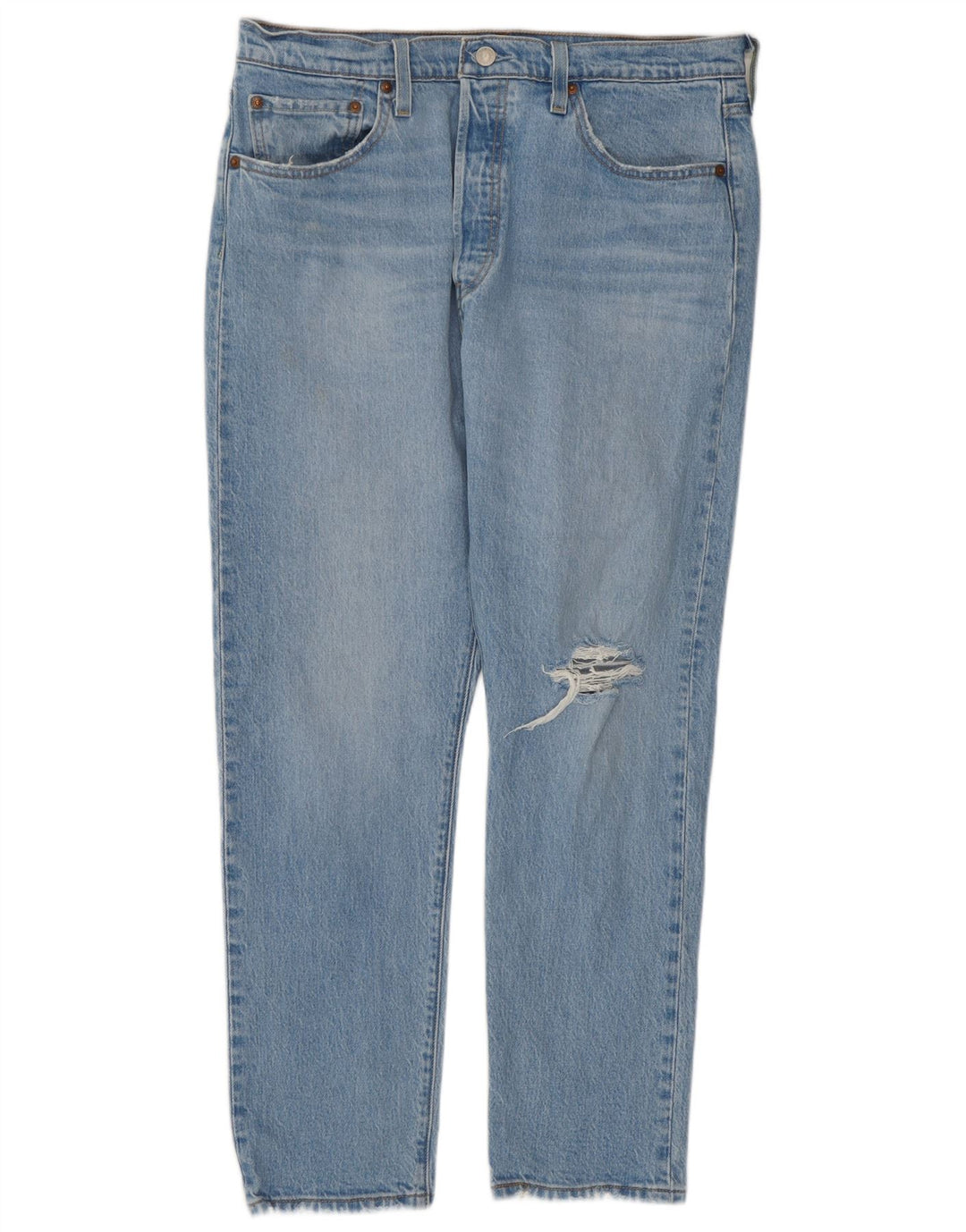 Damskie jeansy Levi's 501 w trudnej sytuacji W32 L28 Niebieska bawełna