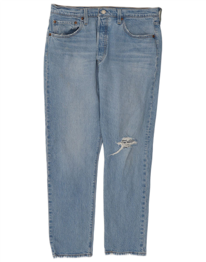 Damskie jeansy Levi's 501 w trudnej sytuacji W32 L28 Niebieska bawełna