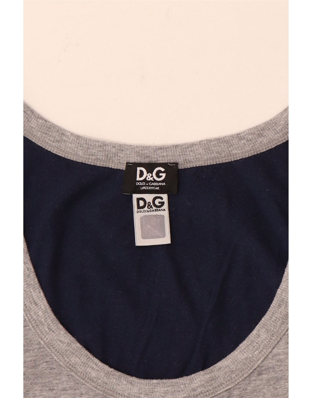 Dolce & Gabbana Męski top z kamizelką, mały, szary, w blokach kolorów