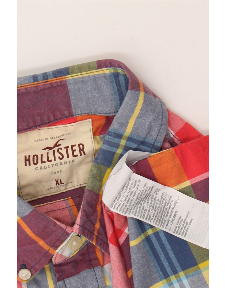 Koszula męska Hollister XL w wielokolorową kratę, bawełniana