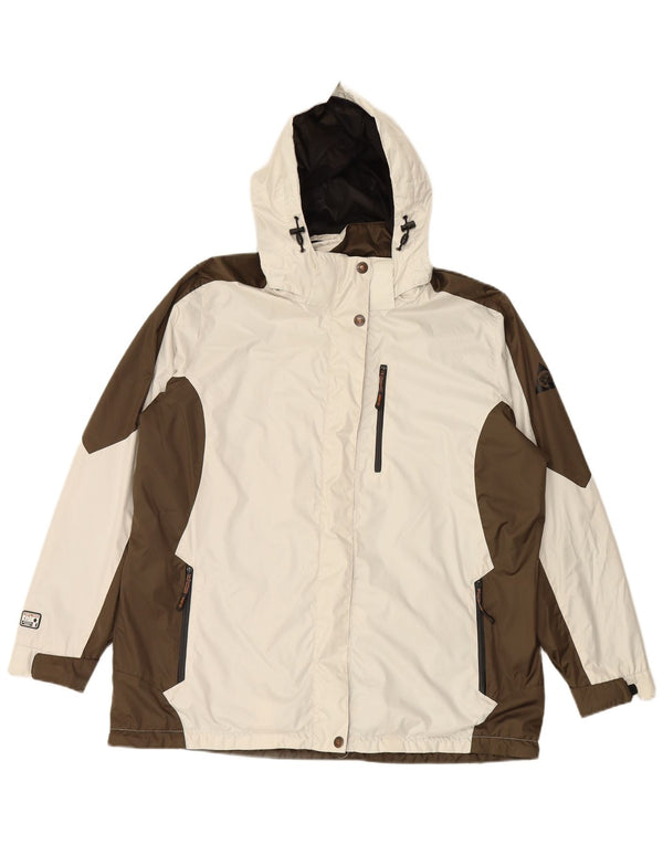 Damska kurtka wiatrówka z kapturem IGUANA EU 46 XL w kolorze białym