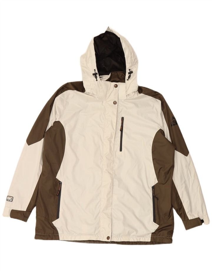 Damska kurtka wiatrówka z kapturem IGUANA EU 46 XL w kolorze białym