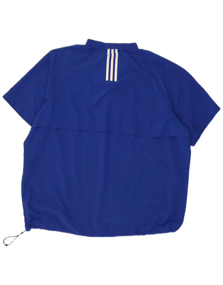 Adidas Męski dres z krótkim rękawem Top 3XL Niebieski poliester