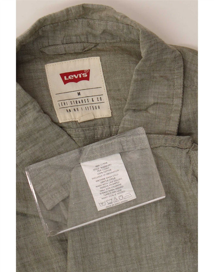 Koszula męska z krótkim rękawem Levi's, średnioszara, bawełniana